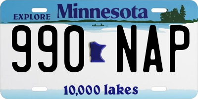 MN license plate 990NAP