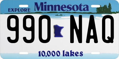 MN license plate 990NAQ