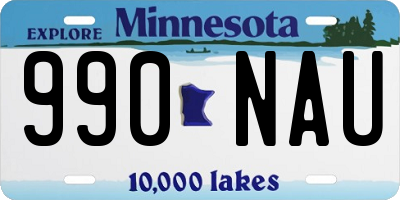 MN license plate 990NAU