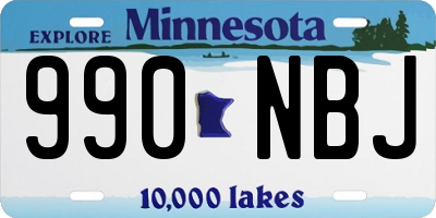 MN license plate 990NBJ
