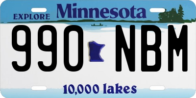 MN license plate 990NBM