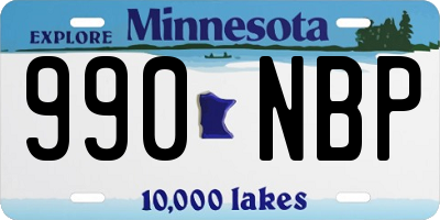 MN license plate 990NBP