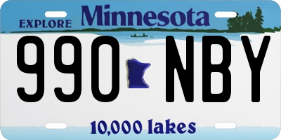 MN license plate 990NBY
