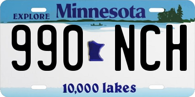 MN license plate 990NCH