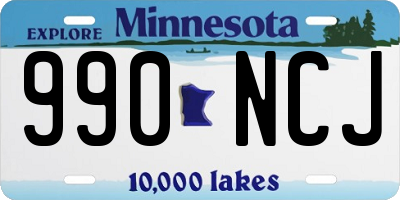 MN license plate 990NCJ