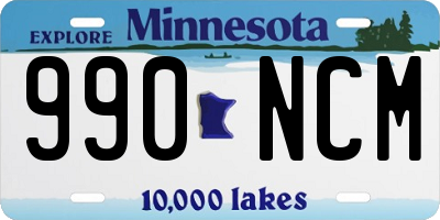MN license plate 990NCM