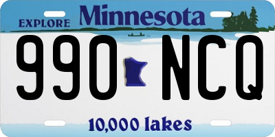 MN license plate 990NCQ