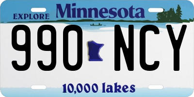 MN license plate 990NCY