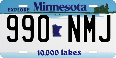 MN license plate 990NMJ