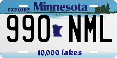 MN license plate 990NML