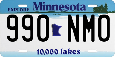 MN license plate 990NMO