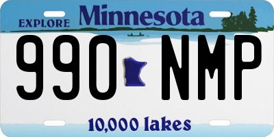 MN license plate 990NMP