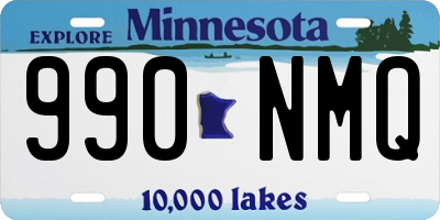 MN license plate 990NMQ