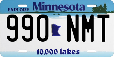 MN license plate 990NMT