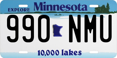 MN license plate 990NMU