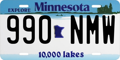 MN license plate 990NMW