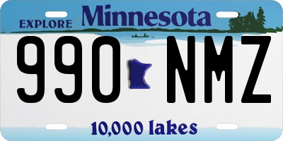 MN license plate 990NMZ