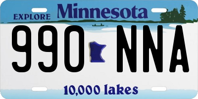 MN license plate 990NNA
