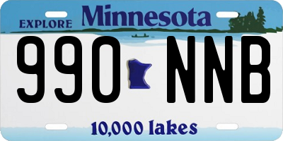 MN license plate 990NNB