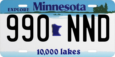 MN license plate 990NND