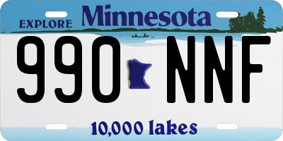 MN license plate 990NNF
