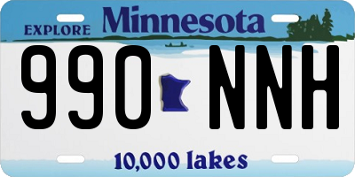 MN license plate 990NNH