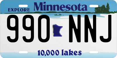 MN license plate 990NNJ