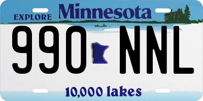MN license plate 990NNL