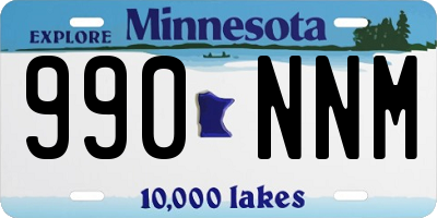 MN license plate 990NNM