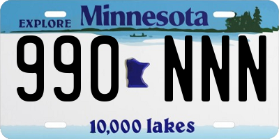 MN license plate 990NNN