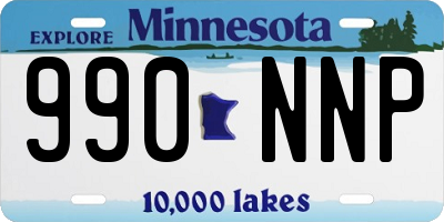 MN license plate 990NNP