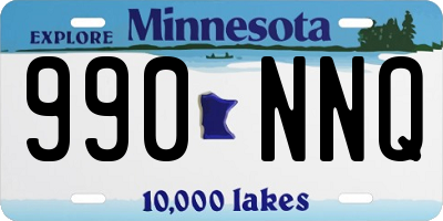 MN license plate 990NNQ