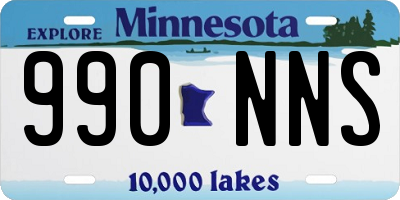 MN license plate 990NNS