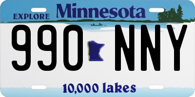 MN license plate 990NNY