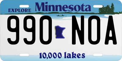 MN license plate 990NOA