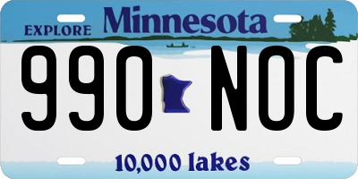 MN license plate 990NOC