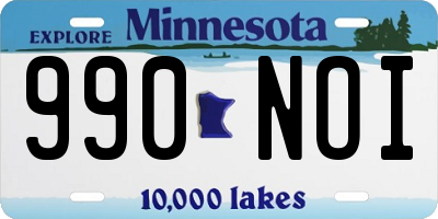 MN license plate 990NOI