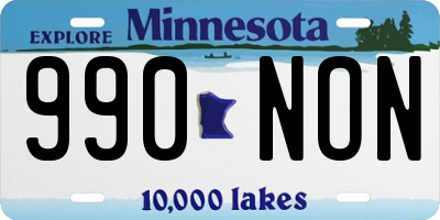 MN license plate 990NON