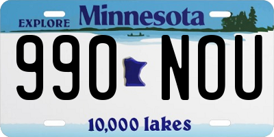MN license plate 990NOU