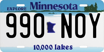 MN license plate 990NOY