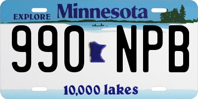 MN license plate 990NPB