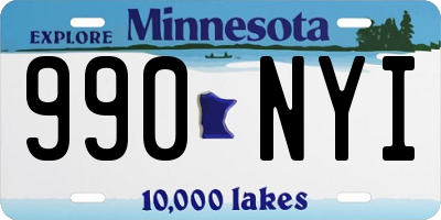 MN license plate 990NYI