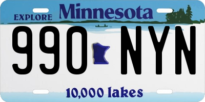 MN license plate 990NYN