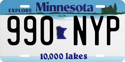 MN license plate 990NYP