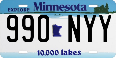 MN license plate 990NYY
