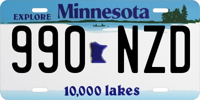 MN license plate 990NZD