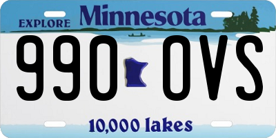 MN license plate 990OVS