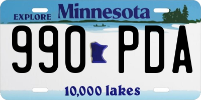 MN license plate 990PDA