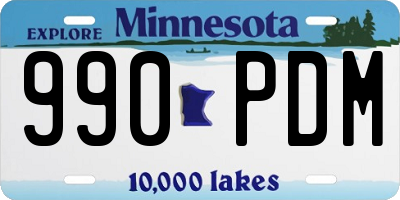 MN license plate 990PDM