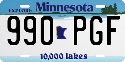 MN license plate 990PGF